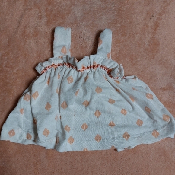 Jessica Simpson Infant Girls Boho Babydoll White Pink Tank Top Size 3 Months - Picture 5 of 10